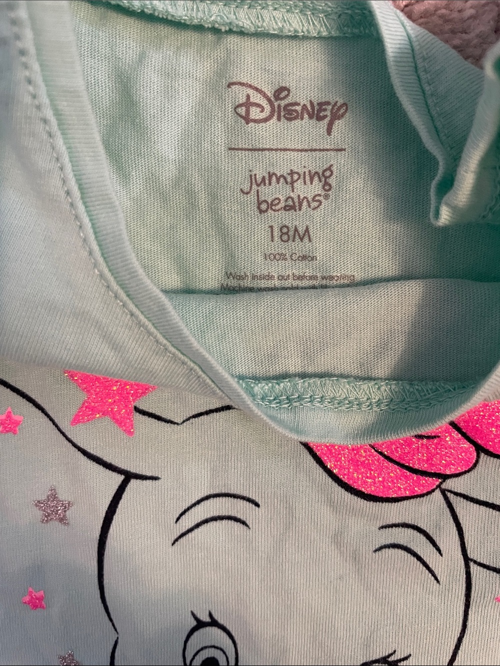 Disney Girls Short-Sleeve Tees in White and Mint with Dumbo & Kitten Prints - Picture 6 of 8